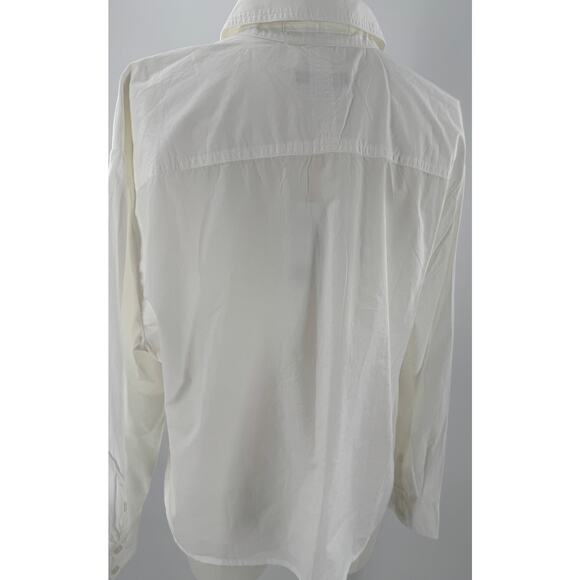 Quince Organic Cotton Poplin White Shirt Button Down Top Classic Large NWT - Picture 4 of 10